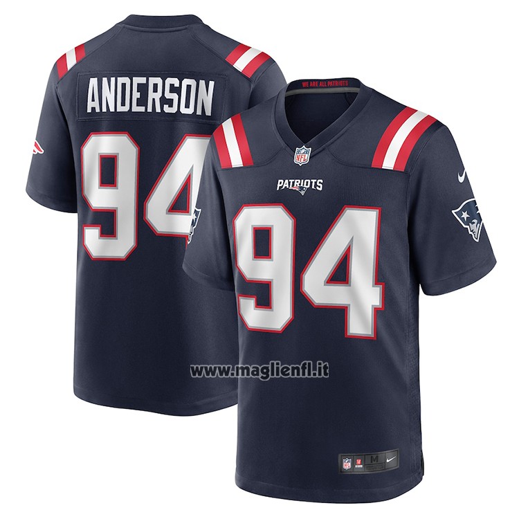 Maglia NFL Game New England Patriots Henry Anderson Blu